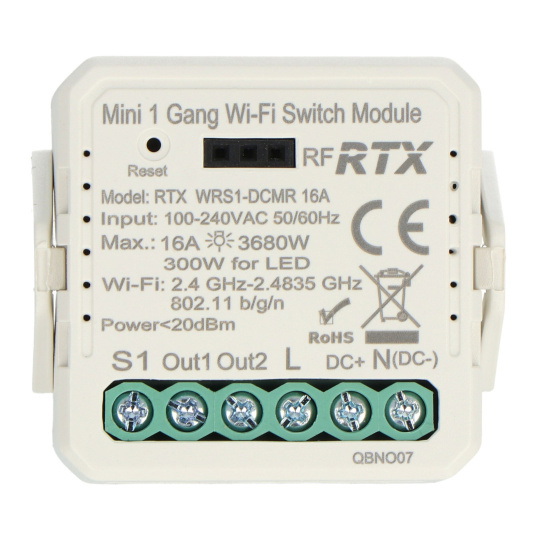 Вбудоване WiFi-реле Tuya WRS1-DCMR RTX