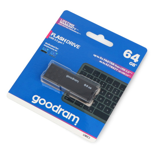Флеш-накопичувач GoodRam - USB 3.2 - UME3 чорний 64 ГБ