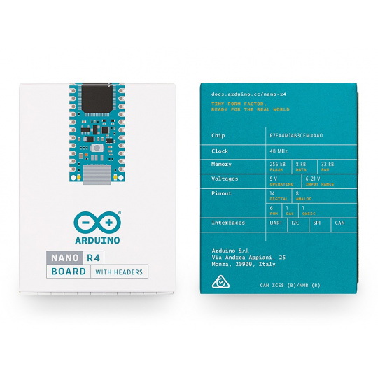 Arduino Nano R4 з роз'ємами - ABX00143