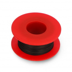 Przewód montażowy KYNAR z miedzi srebrzonej - 0,25mm/AWG 30 - czarny - 50m