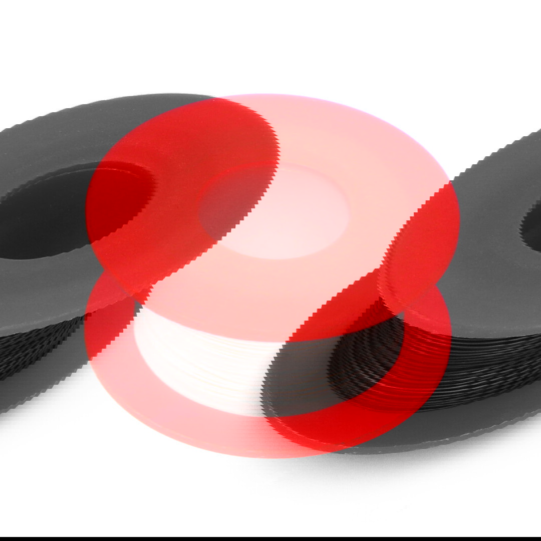 Przewód montażowy KYNAR z miedzi srebrzonej - 0,25mm/AWG 30 - czarny - 50m