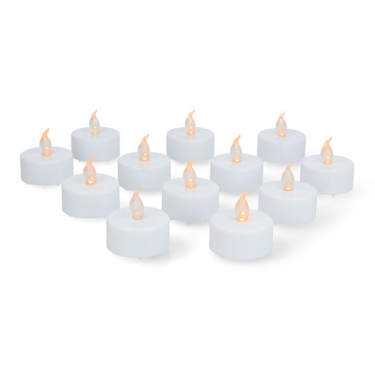 Набір світлодіодних чайних свічок - KC008 - 37,2x36,6 мм - теплий жовтий - 12 шт. - Bambu Lab
