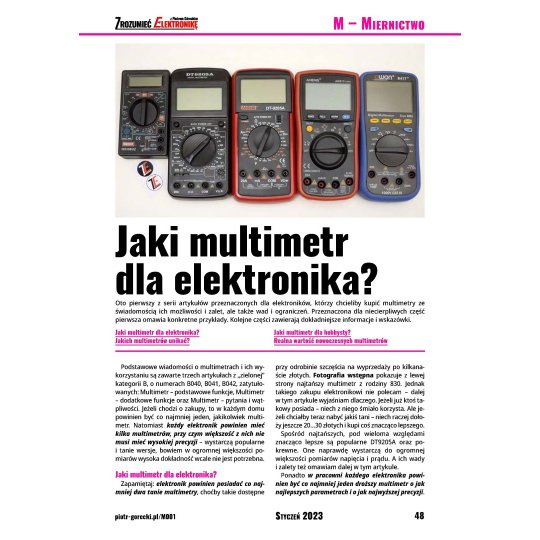 Розуміння електроніки (1/2023) - щомісячне, цифрове видання