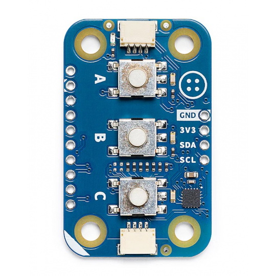 Arduino Modulino Buttons - інтерактивний модуль з 3 кнопками та світлодіодами - Qwiic - ABX00110