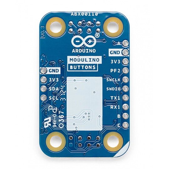 Arduino Modulino Buttons - інтерактивний модуль з 3 кнопками та світлодіодами - Qwiic - ABX00110