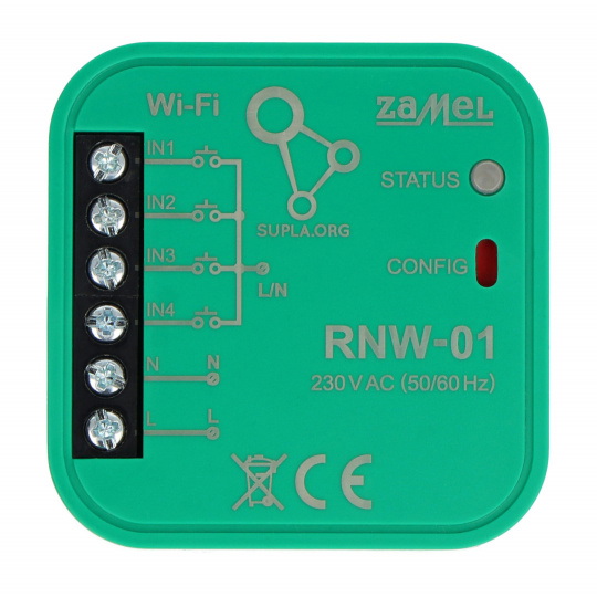 Zamel Supla RNW-01 - 4-вхідний інтерфейс 230 В змінного струму - WiFi - додаток для Android/iOS