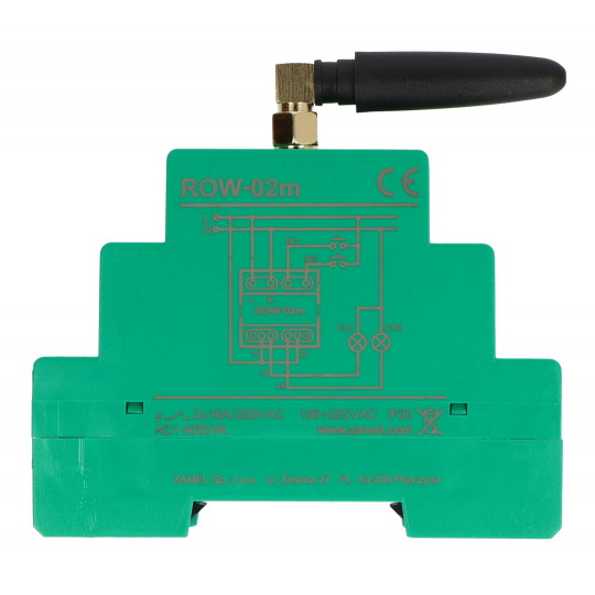 Zamel Supla ROW-02M - 2-канальне WiFi реле 230V 16A - додаток для Android/iOS