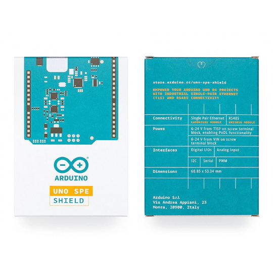 Arduino Uno SPE Shield - Ethernet щит з RS485 і PoDL для Arduino Uno - Arduino ASX00073