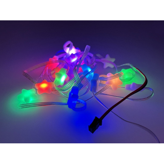 NeoPixel Star Shape Pixel Strand - 20x 5050 RGB світлодіодна стрічка у формі зірок - цифрова, адресна - 5V - Adafruit 5982