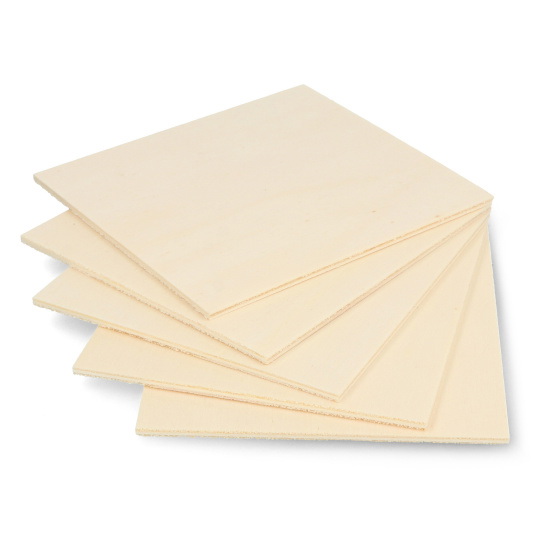 Фанера з тополі - 3 мм - 110x120 мм - 5 шт.