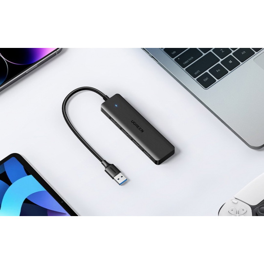 Адаптер-хаб USB типу A 4-в-1 - 4x USB типу A 3.0 - Чорний - Ugreen 25851