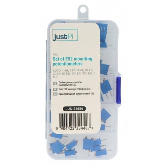 Набір монтажних потенціометрів E52 - 50 шт. - justPi