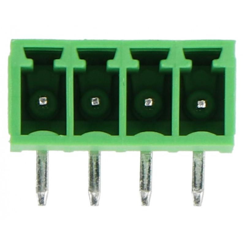 Listwa montażowa KF2EDGR-Y-3.5-4P, męska, 4-pinowa, raster 3,5mm, kątowa, zabudowana