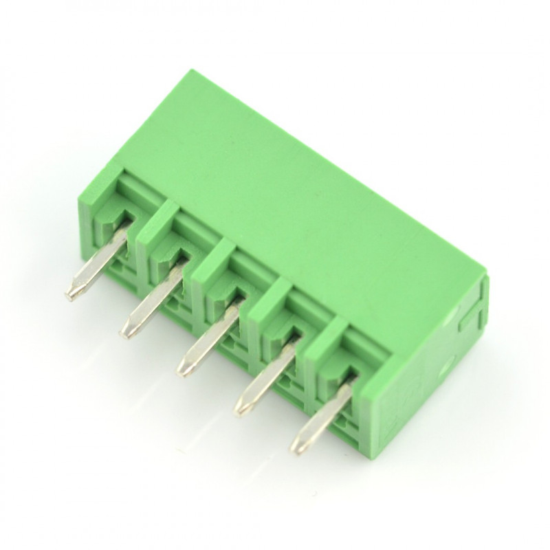 Listwa montażowa męska, 5-pinowa, raster 3,5mm, pionowa, zabudowana