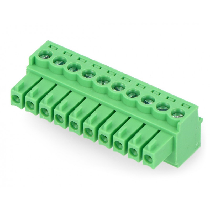 Listwa montażowa żeńska, 10-pinowa prosta, raster 3,5 mm