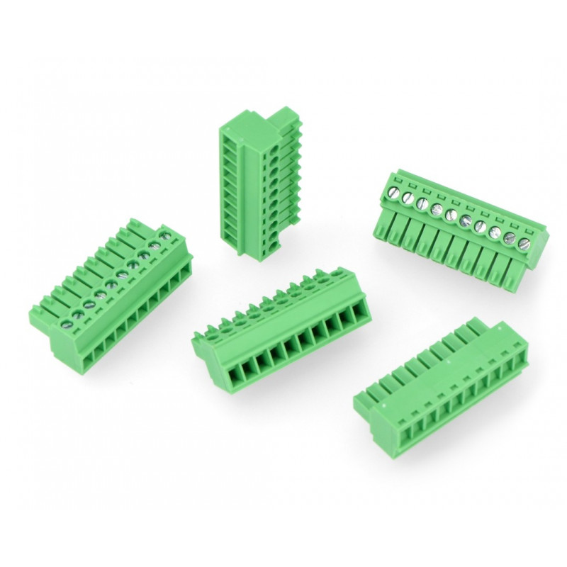 Listwa montażowa żeńska, 10-pinowa prosta, raster 3,5 mm