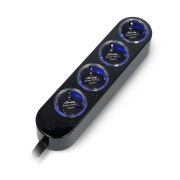 Shelly Power Strip 4 Gen4 - Inteligentna listwa zasilająca - czarna