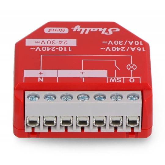 Комплект Shelly 1PM Gen4 - реле WiFi/Bluetooth/ZigBee/Matter 16A - вимірювання енергії - 4 шт.