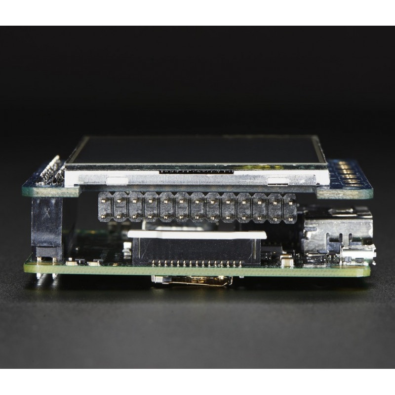 PiTFT Hat Mini Kit - wyświetlacz dotykowy rezystancyjny 2.4" 320x240 dla Raspberry Pi A+/B+/2
