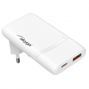 Zasilacz USB typu C i USB typu A - 5-20V/1,35-3A - Akyga AK-CH-31