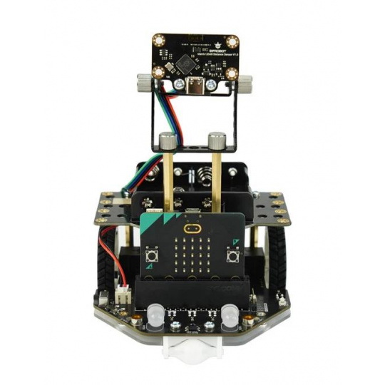 Maqueen Plus V3 — продвинутый образовательный робот для STEM-образования с матричной лазерной навигацией для micro:bit — DFRobot M