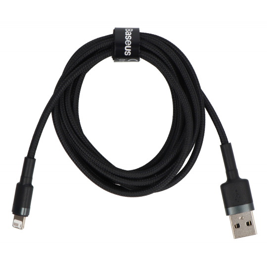 Кабель Baseus Cafule USB A - Lightning, сіро-чорний, 2 м