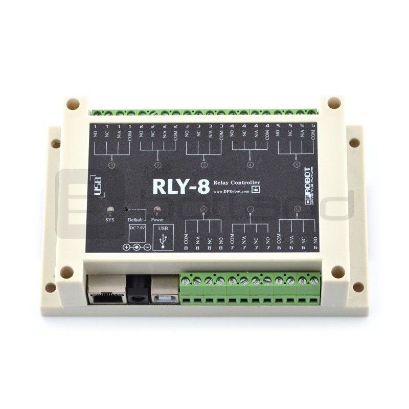 RLY-8-USB - 8 przekaźników 270V/10A - sterownik USB