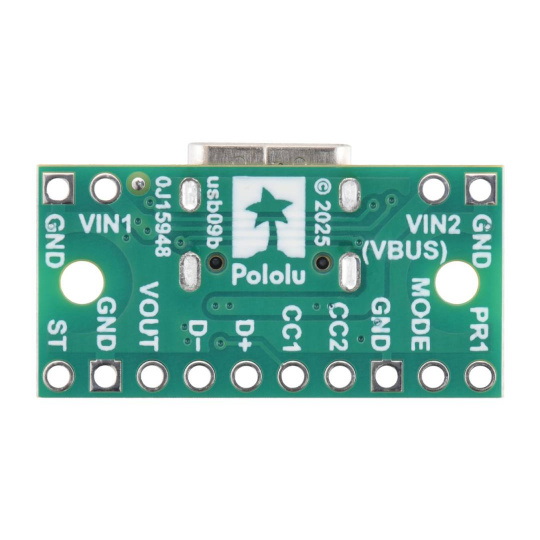 Разъем питания USB Type-C с мультиплексором TPS2116 - usb09b - Pololu 3729