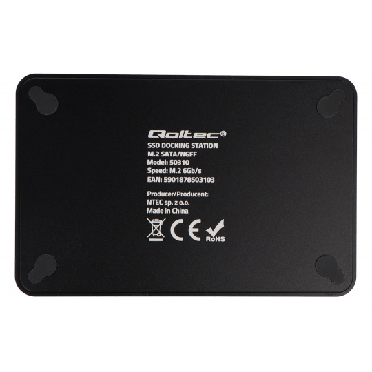 Док-станция для двух SSD-накопителей M.2 SATA NGFF — USB Type-C — Qoltec 50310