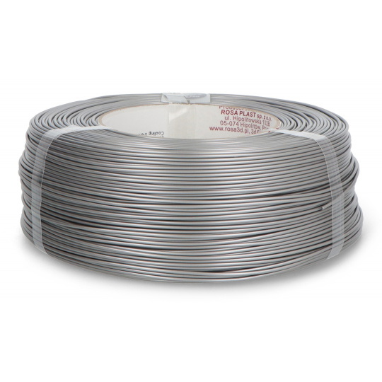Сменный филамент Rosa3D PETG Standard HS 1,75 мм, 1 кг - алюминиевый