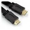 Przewód HDMI - płaski, czarny dł. 33 cm - zdjęcie 3
