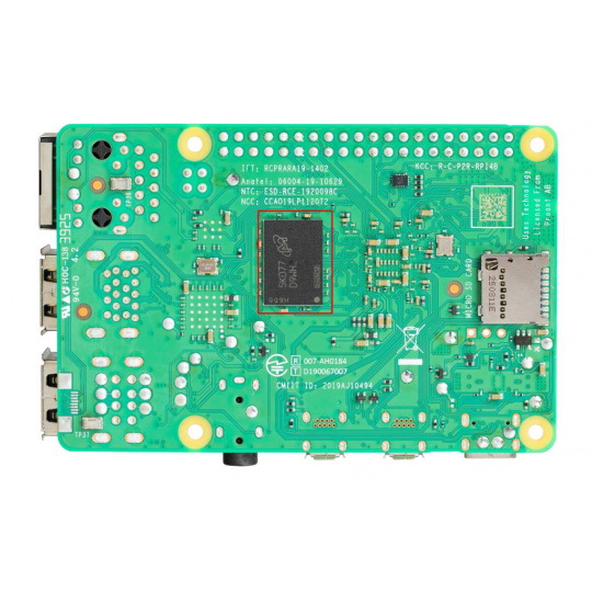 Raspberry Pi 4 модель B WiFi двухдиапазонный Bluetooth 2 ГБ ОЗУ 1,8 ГГц - версия с двумя модулями ОЗУ