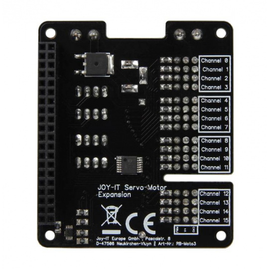 MotoPi — 16-канальный ШИМ-контроллер сервоприводов для Raspberry Pi — Joy-IT RB-Moto3