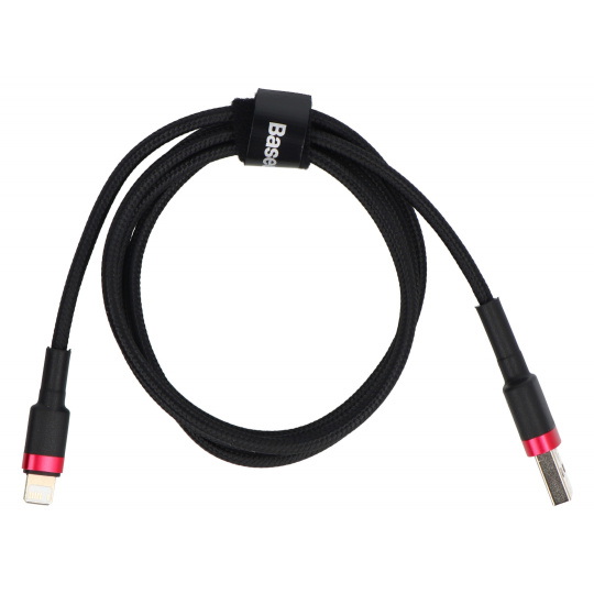 Кабель Baseus Cafule USB A - Lightning, черно-красный, 1 м