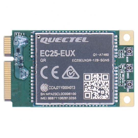 Модуль LTE Cat 4 Quectel EC25-EUX Mini PCIe - 2G, 3G, 4G LTE + GNSS - Seeedstudio 113991135