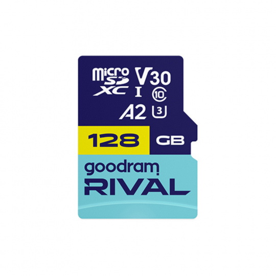 Карта памяти Goodram RIVAL M2AA microSD 128 ГБ 120 МБ/с класса A2 V30 с адаптером
