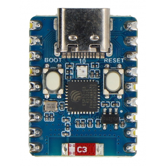 ESP32-C3-Zero-M — плата разработки WiFi/Bluetooth с разъемами — ESP32-C3FN4 — Waveshare 25532