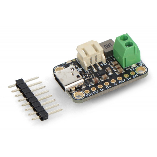 Модуль заряджання акумулятора Li-Pol/Li-Ion 5V bq25185 USB Type-C/DC/сонячна панель - Adafruit 6106