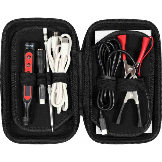 Портативный цифровой паяльник с разъемом USB C, наконечник T12, Yato YT-82490