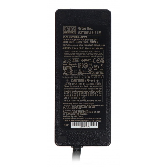 Блок питания Mean Well GST90A19-P1M 90 Вт 19 В/4,74 А - штекер DC 5,5/2,5 мм