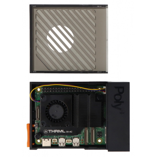 Корпус Argon Poly+ 5 из ABS-пластика с активным THRML-охлаждением 30 мм для Raspberry Pi 5 — черный.
