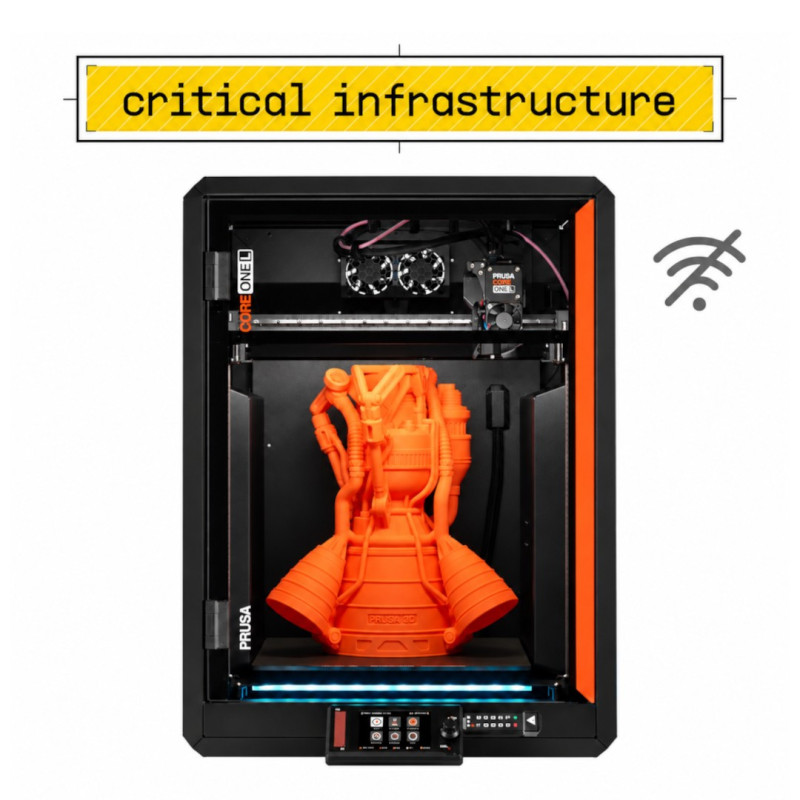 Drukarka 3D - Original Prusa CORE One L - zmontowana - Critical Infrastructure Edition - z szyfrowanym pendrive 30 GB
