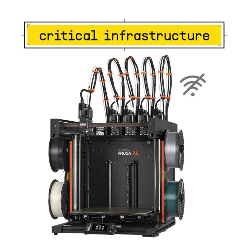 Drukarka 3D - Original Prusa XL - 5 głowic - zmontowana - Critical Infrastructure Edition