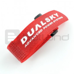 Rzep z klamrą do pakietów lipol - DUALSKY dł. 280mm