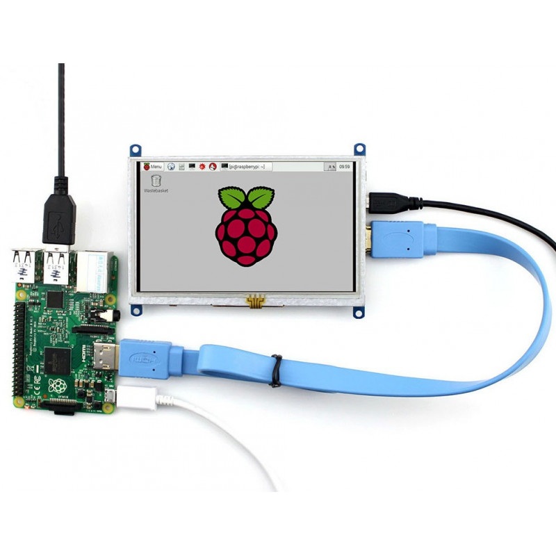 Ekran dotykowy TFT 5" 800x480 dla Raspberry Pi