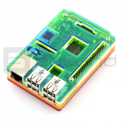 Obudowa Raspberry Pi Model 2/B+ Rainbow Case A - slim