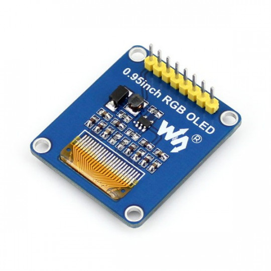 Кольоровий графічний OLED-дисплей 0,95 дюйма (B) 96x64 пікселів SPI - прямі роз'єми - Waveshare 10514