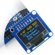 Wyświetlacz OLED dwukolorowy graficzny 0,96" 128x64px SPI/I2C- proste złącza