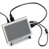 Ekran dotykowy rezystancyjny LCD TFT 5" 800x480px HDMI + USB dla Raspberry Pi 2/B+ oraz czarno-biała obudowa  - zdjęcie 8
