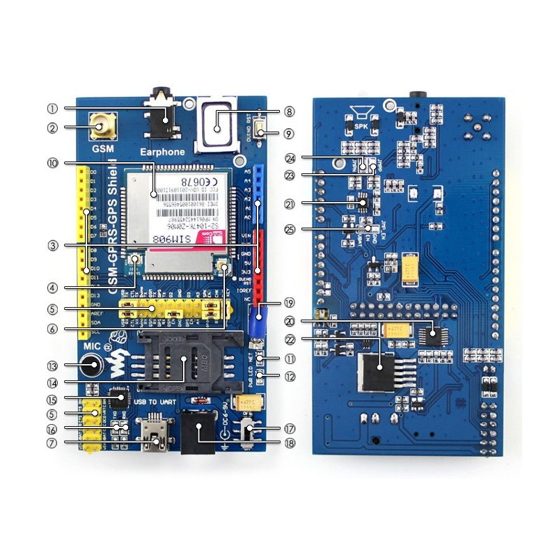 GSM/GPRS/GPS Shield - nakładka na Arduino